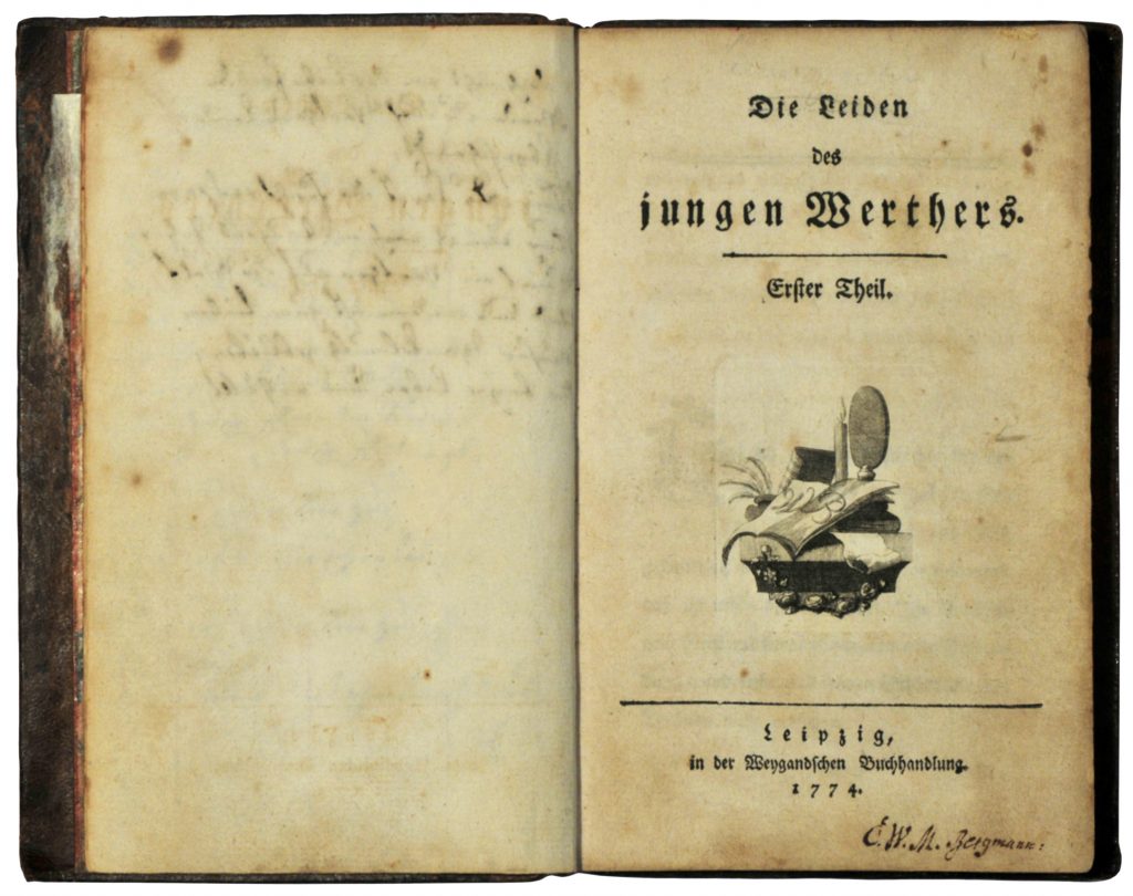 Гете, Иоганн Вольфганг: Страдания юного Вертера. Первое издание 1774 г.